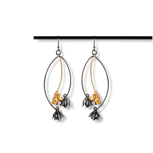 Carline earrings - Gold & Rhodium